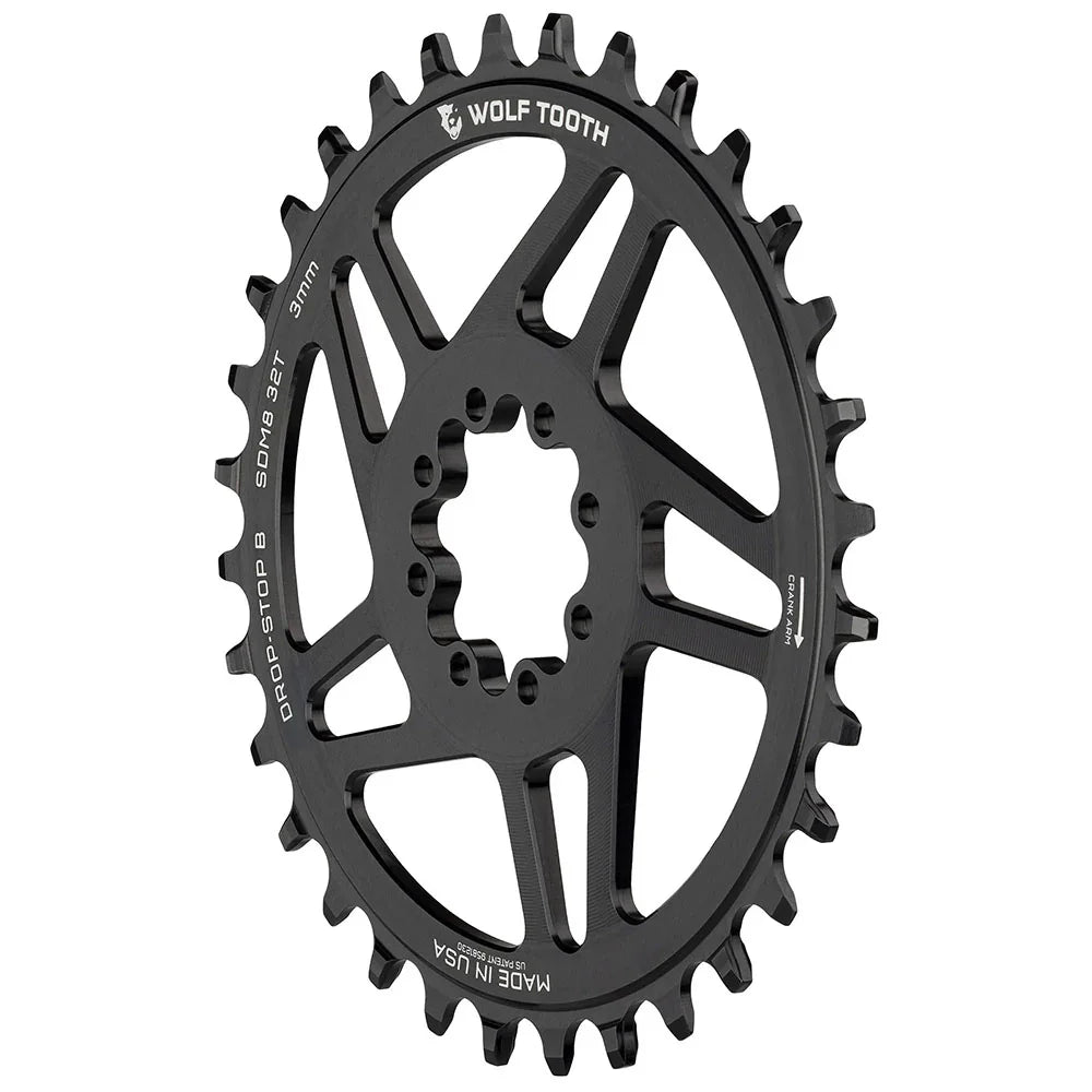 Direct Mount Chainring - 36t SRAM Direct Mount Drop-Stop B For SRAM 8-Bolt Cranksets 3mm Offset BLK - Bicycle Warehouse