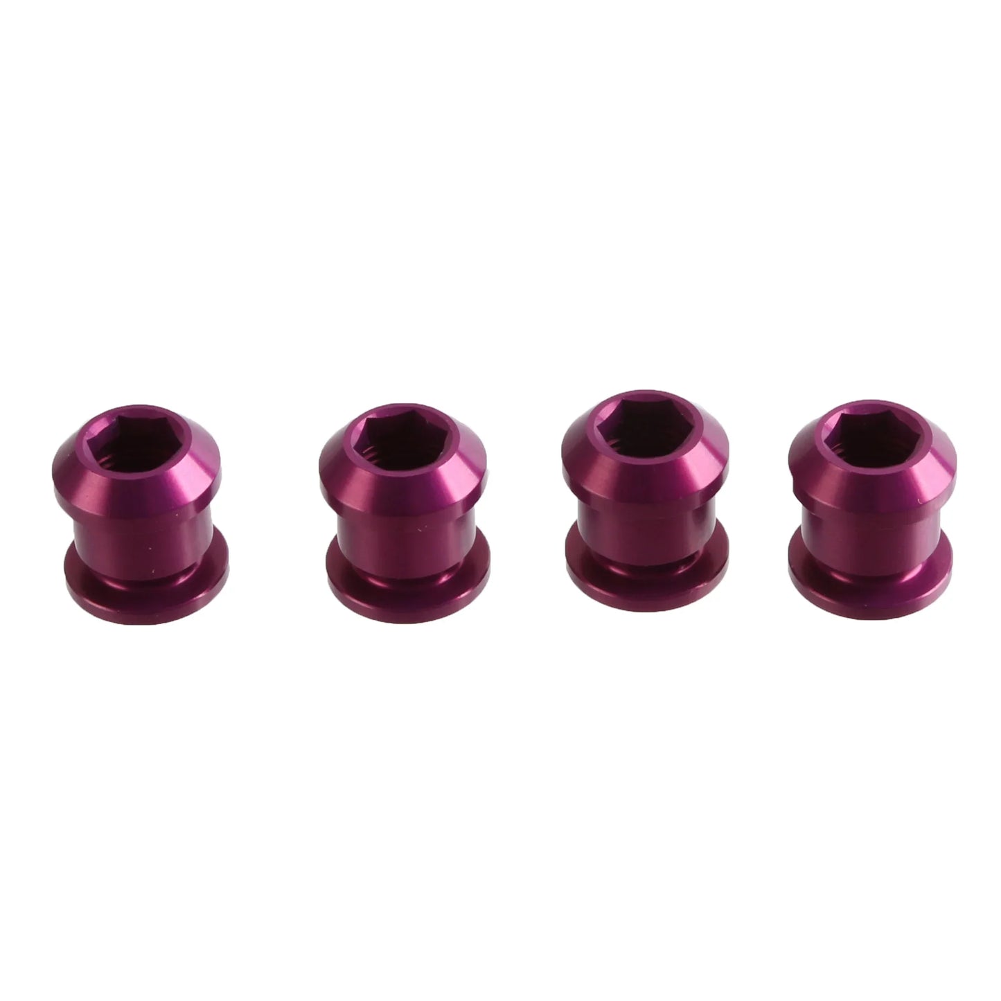 Wolf Tooth 1x Chainring Bolt Set - 6mm Dual Hex Fittings Set/4 Purple - Bicycle Warehouse