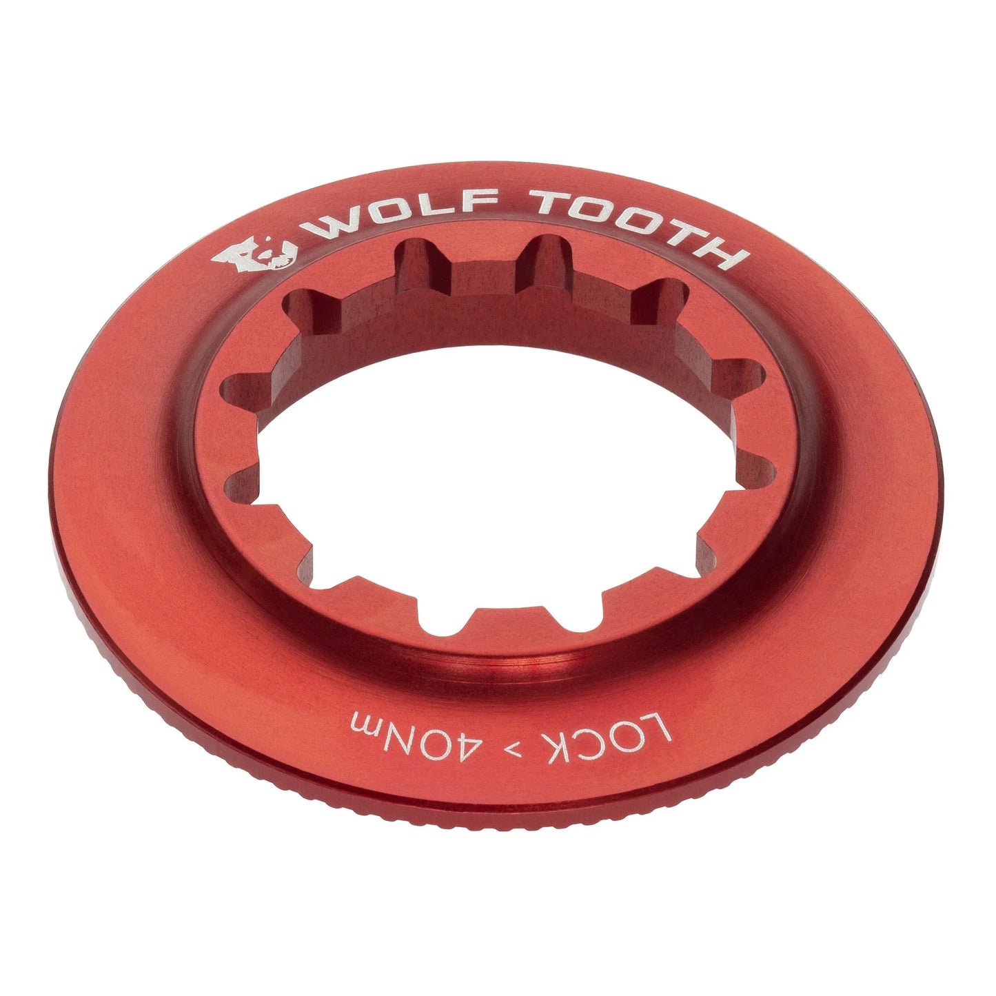 Centerlock Rotor Lockring - Internal Splined Red - Bicycle Warehouse