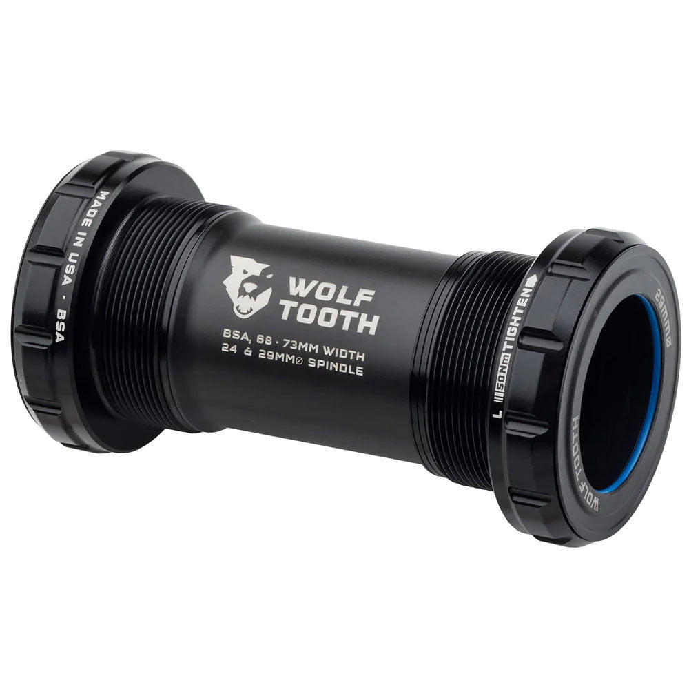 Wolf Tooth Bottom Bracket - English (BSA) 68/73mm For 29mm Spindle Black - Bicycle Warehouse