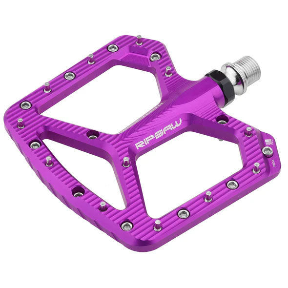 Ripsaw Aluminum Pedals - Platform Aluminum 9/16" Ultraviolet Purple - Bicycle Warehouse