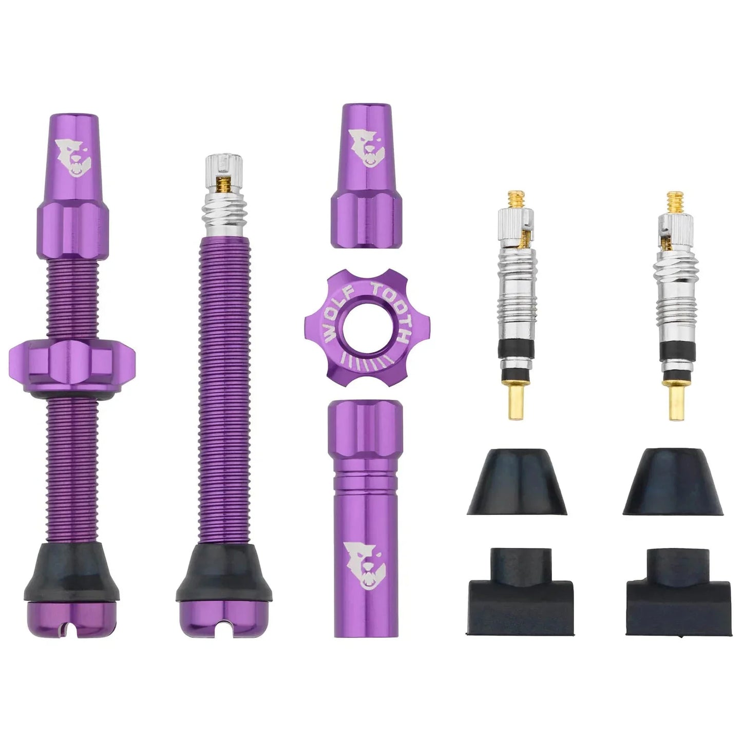 Tubeless Valve Stem Kit - 44 mm Purple - Bicycle Warehouse