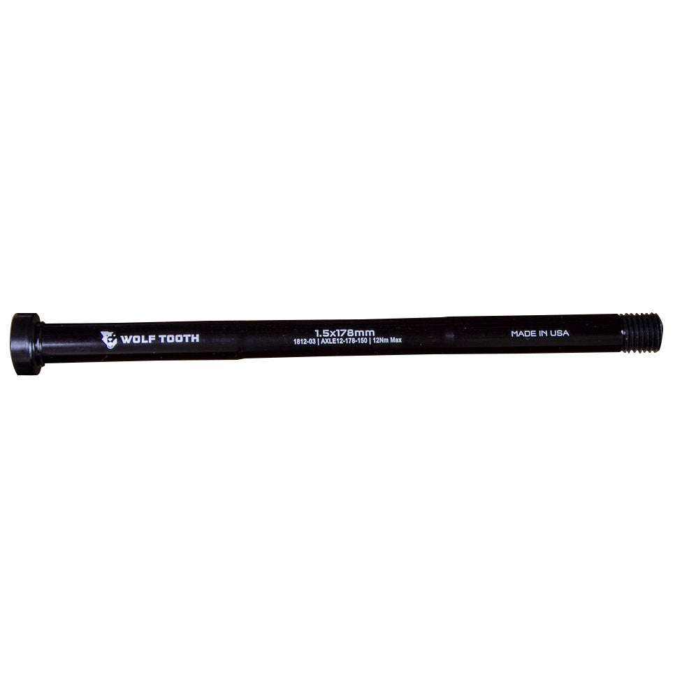 Rear Thru Axle - M12 1.5 x 178mm Black - Bicycle Warehouse