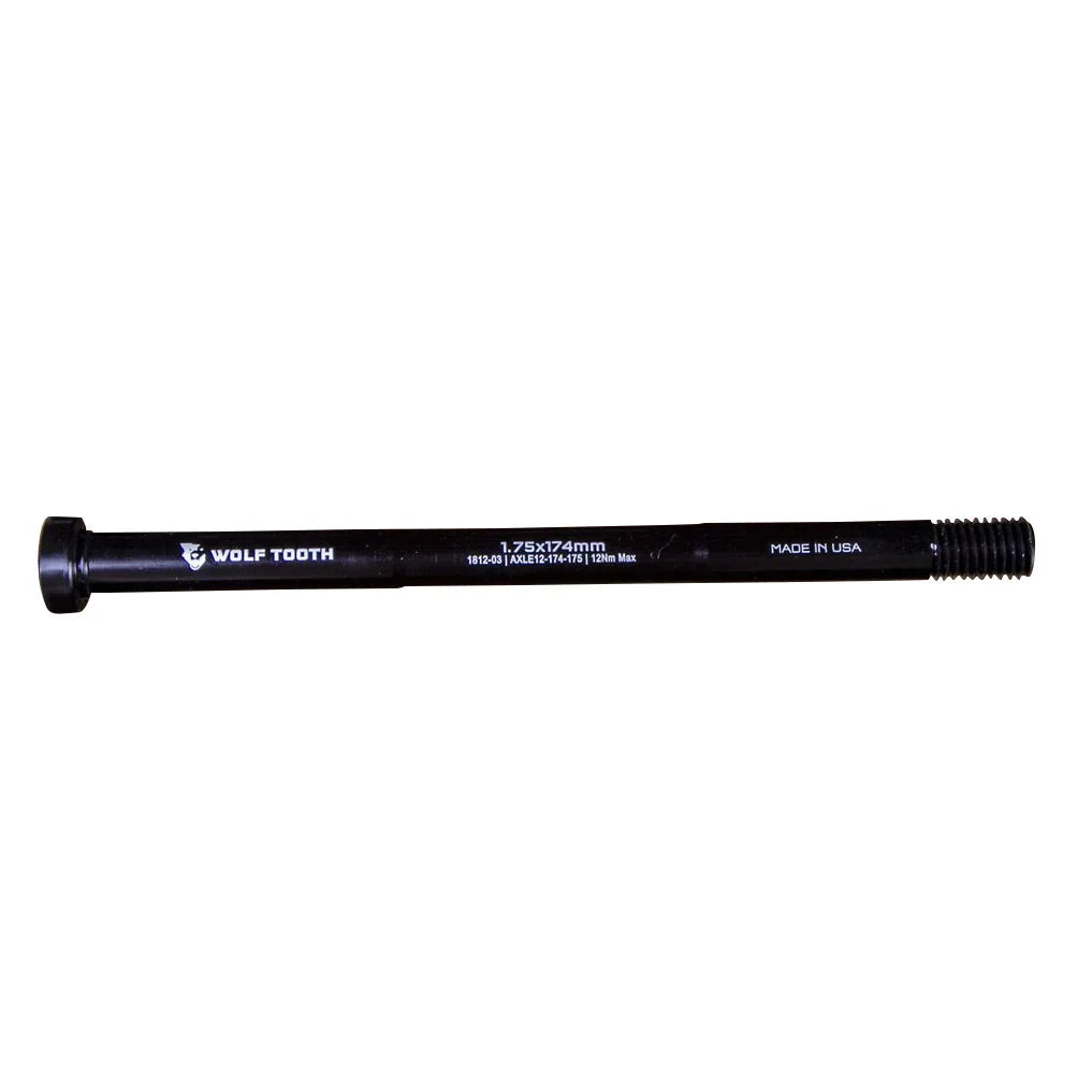 Rear Thru Axle - M12 1.75 x 174mm Black - Bicycle Warehouse