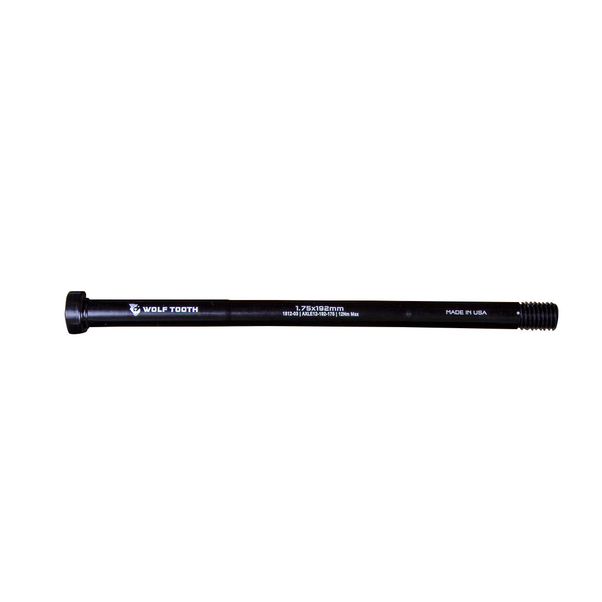 Rear Thru Axle - M12 1.75 x 192mm Black - Bicycle Warehouse