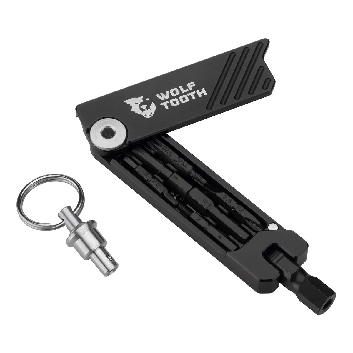 Components 6-Bit Hex Wrench Multi-Tool w/ Key Ring Silver - Bicycle Warehouse