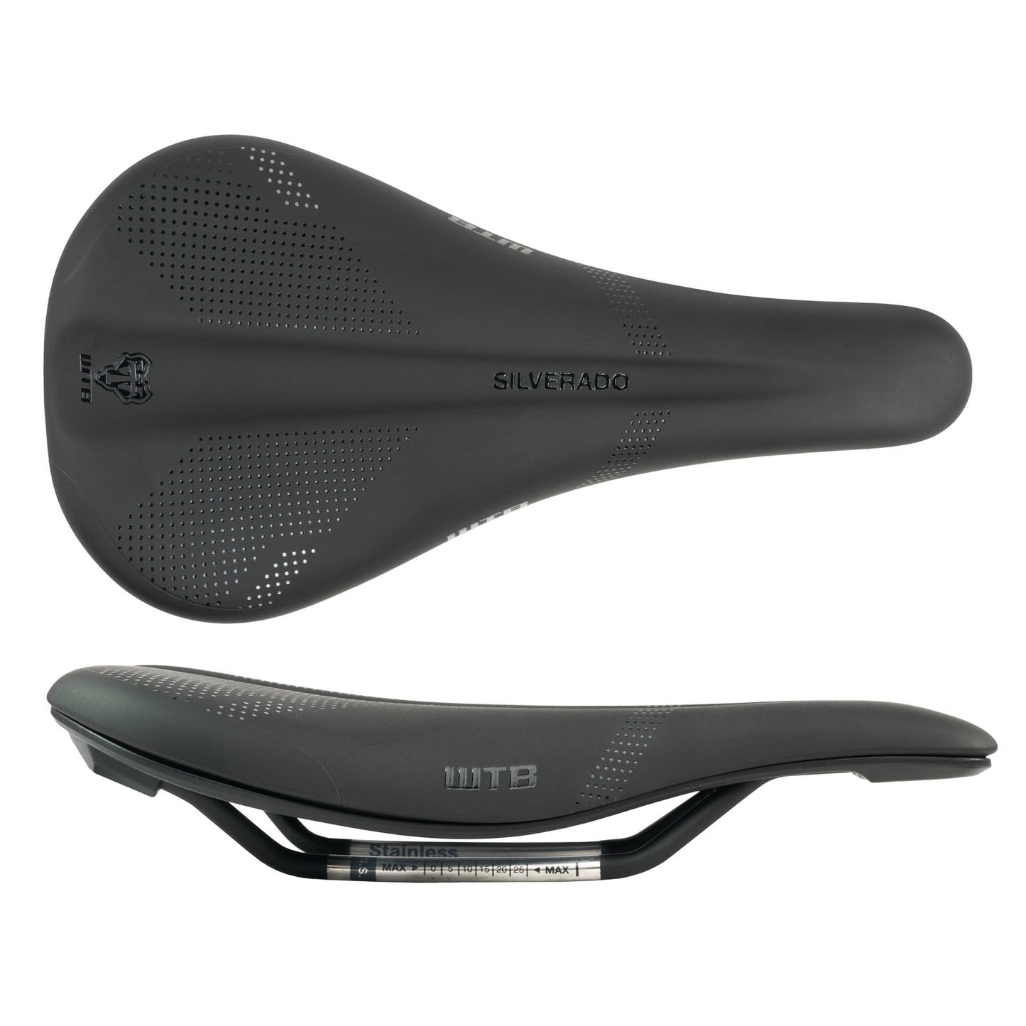 Silverado 265 Fusion Form Saddle - Stainless Black Medium - Bicycle Warehouse