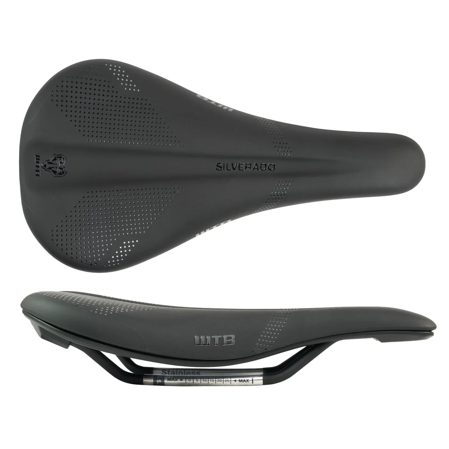 Silverado 265 Fusion Form Saddle - Stainless Black Medium - Bicycle Warehouse