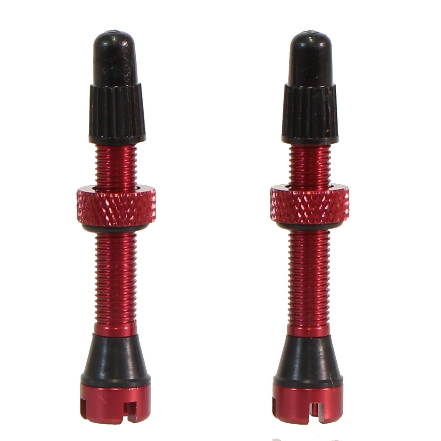 Tubeless Valves - 40mm Red Pair - Bicycle Warehouse