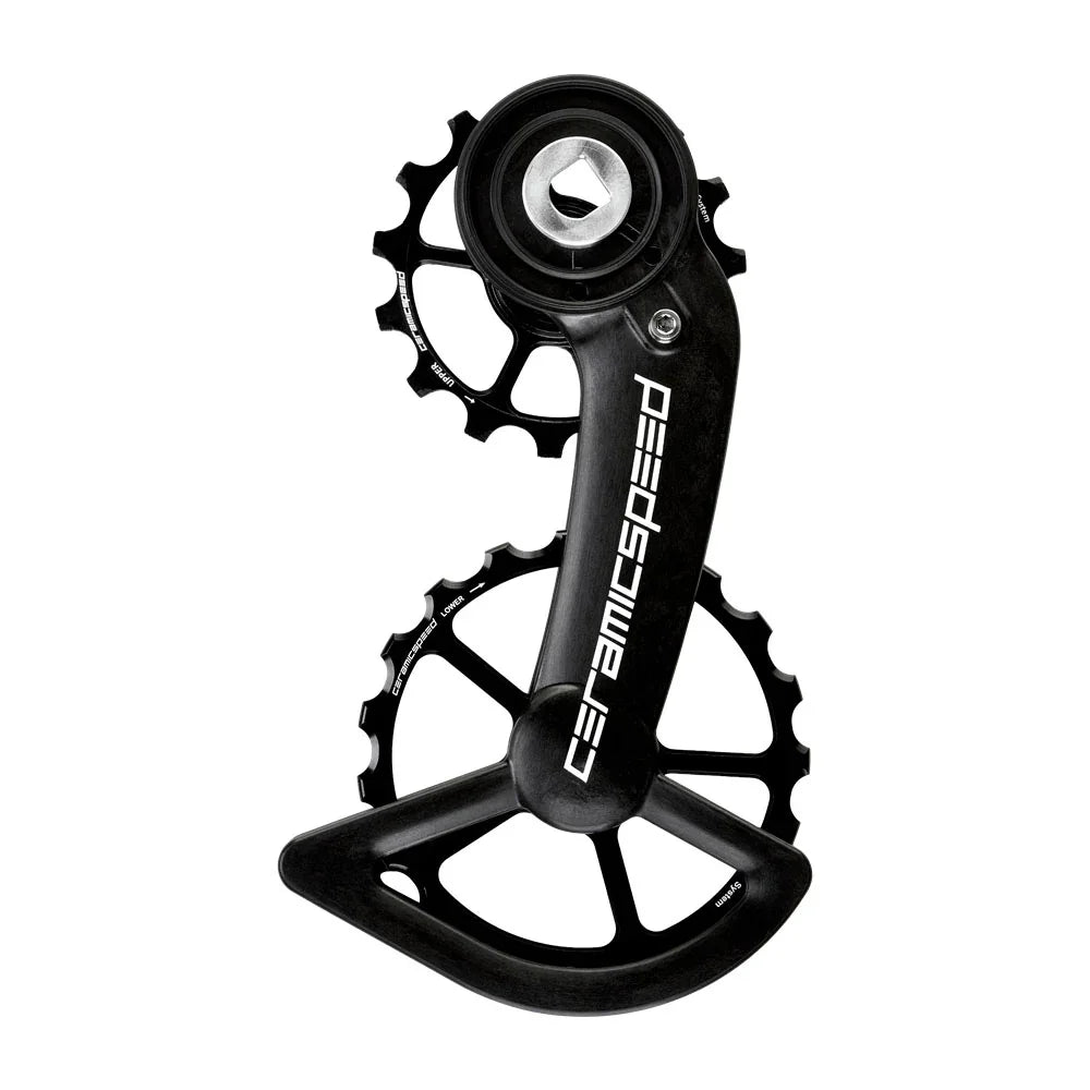 OSPW Pulley Wheel System SRAM Red/Force AXS - Coated Races Alloy Pulley Carbon Cage BLK - Bicycle Warehouse