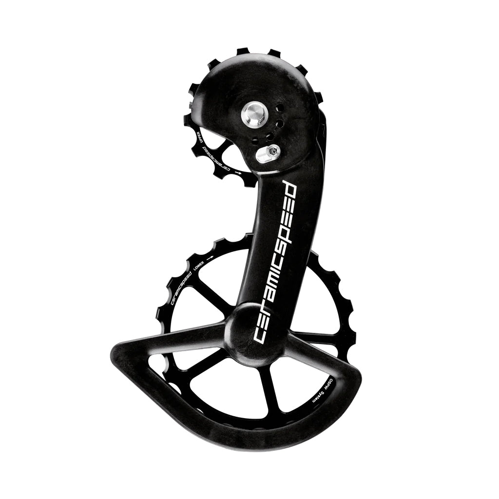 OSPW X Pulley Wheel System Shimano GRX RX820 2x12 - Coated Races Aluminum Pulley Carbon Cage BLK - Bicycle Warehouse