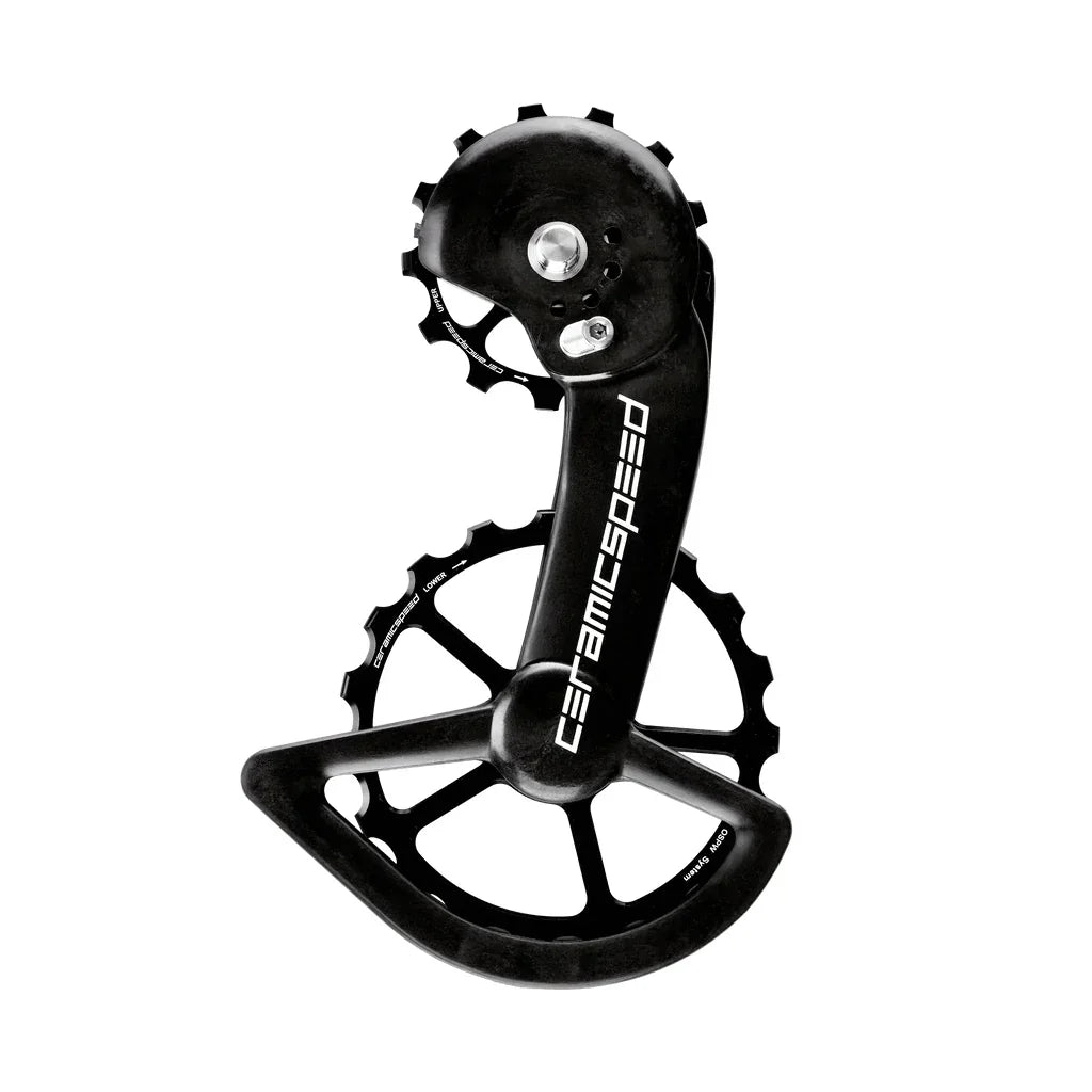 OSPW X Pulley Wheel System Shimano GRX RX820 2x12 - Coated Races Aluminum Pulley Carbon Cage BLK - Bicycle Warehouse