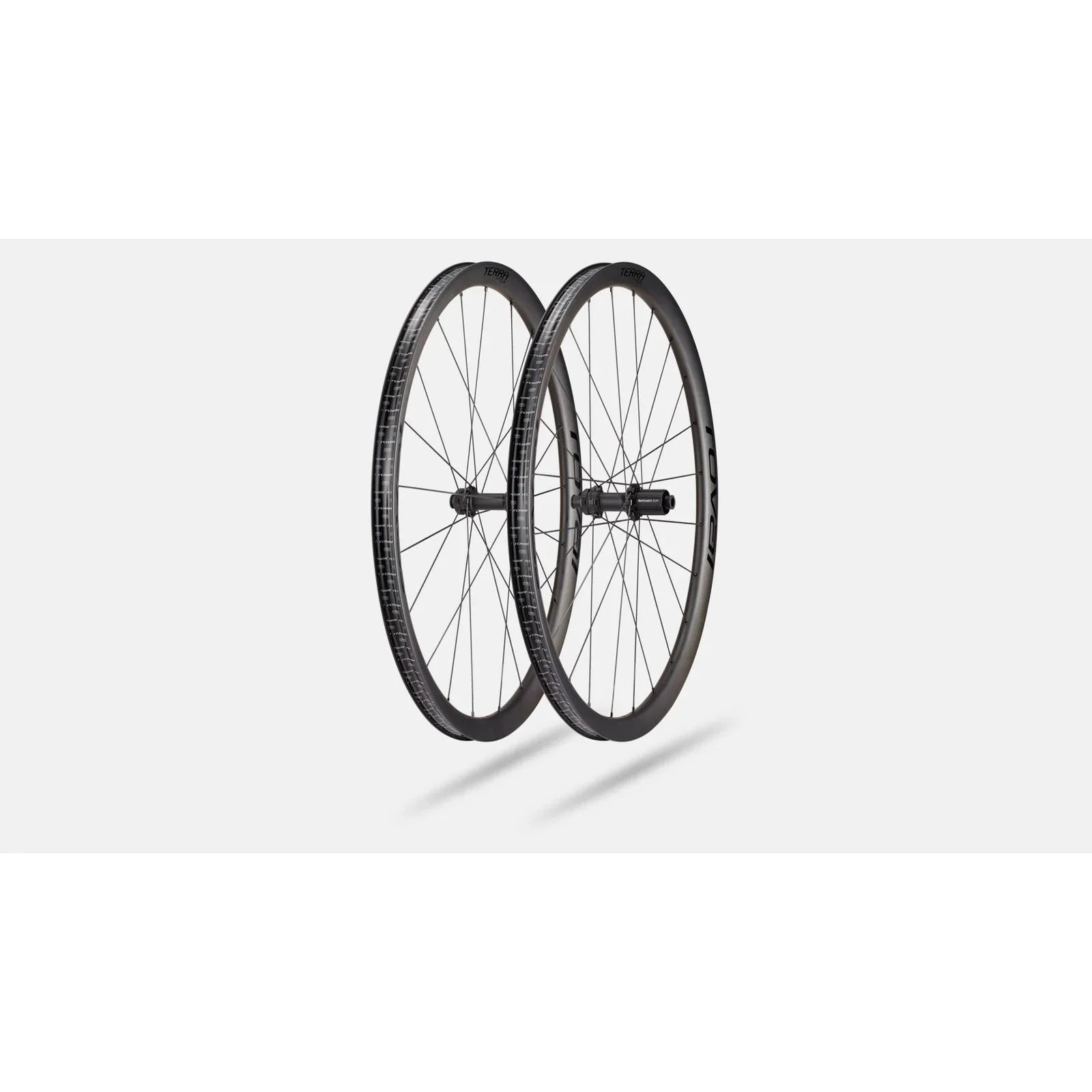 gravel bike wheelset 700c Terra CLX II Satin Carbon/Gloss Black / 700c Front