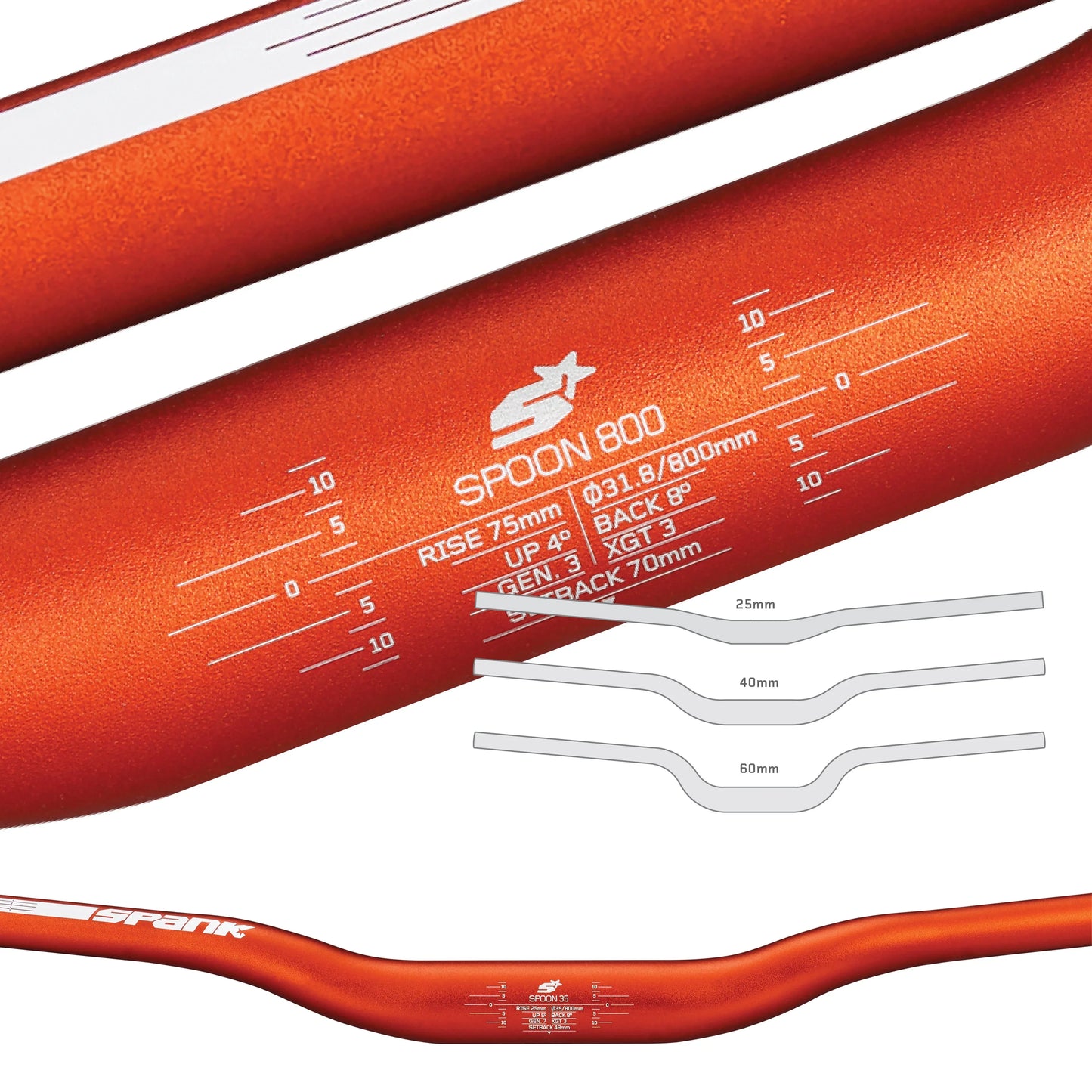 Spank SPANK Spoon 35 Bar - Handlebars - Bicycle Warehouse