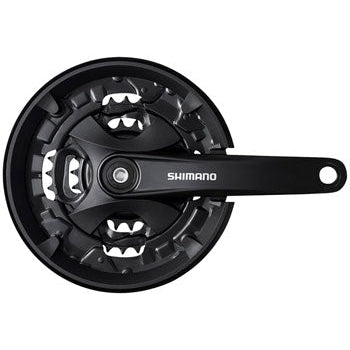 Shimano FC-MT101 Bicycle Crankset - 175mm, 9-Speed, 40/30/22t, Square Taper JIS Spindle Interface, 50mm Chainline - Cranksets - Bicycle Warehouse