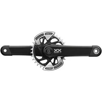 SRAM XX Eagle T-Type AXS Power Meter Wide Bicycle Crankset - 170mm, 12-Spd, 32t Chainring, Direct Mount, 2-Guards, PM DUB Spindle, Blac - Cranksets - Bicycle Warehouse