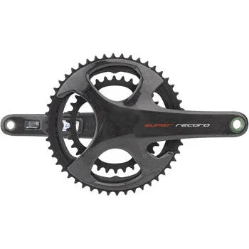 Campagnolo Super Record Bicycle Crankset with Stages Power Meter - 172.5mm, 12-Speed, 50/34t, 112/146 Asymmetric BCD, Ul-Tq Interface, Carbon - Cranksets - Bicycle Warehouse