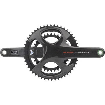 Campagnolo Super Record Bicycle Crankset with Stages Power Meter - 175mm, 12-Speed, 50/34t, 112/146 Asymmetric BCD, Ul-Tq Interface, Carbon - Cranksets - Bicycle Warehouse