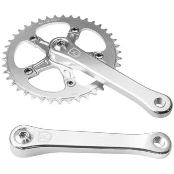 Velo Orange 1-Speed Bicycle Crankset - 170mm, 42t, Square Taper JIS Spindle Interface, Polished Aluminum - Cranksets - Bicycle Warehouse