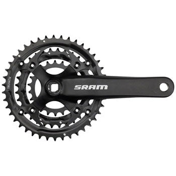 SRAM S-600 Bicycle Crankset - 175mm, 8-Speed, 42/32/22t, 104/64 BCD, Square Taper JIS Spindle Interface - Cranksets - Bicycle Warehouse