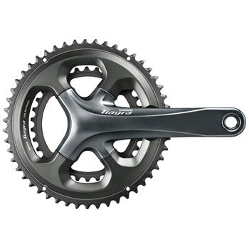 Shimano Tiagra FC-4700 Bicycle Crankset - 175mm, 10-Speed, 50/34t, 110 Asymmetric BCD, Hollowtech II Spindle Interface, Gray - Cranksets - Bicycle Warehouse