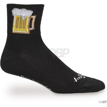 SockGuy Classic Beverage Bike Socks - Black - Socks - Bicycle Warehouse