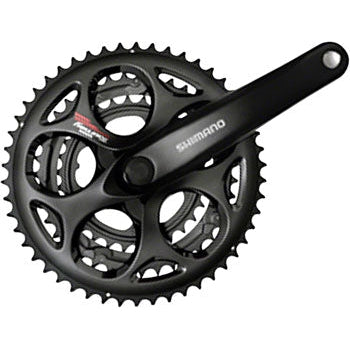 Shimano Tourney FC-A073 Bicycle Crankset - 170mm, 7/8-Speed, 50/39/30t, Riveted, Square Taper JIS Spindle Interface - Cranksets - Bicycle Warehouse
