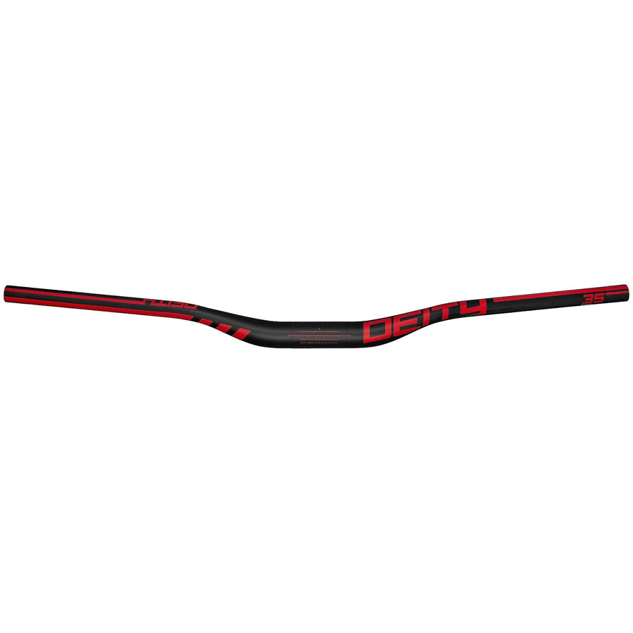 Deity Components Speedway 35mm MTB Handlebar - Carbon, 30mm Rise, 810mm Width, 35mm Clamp, Red - Handlebars - Bicycle Warehouse