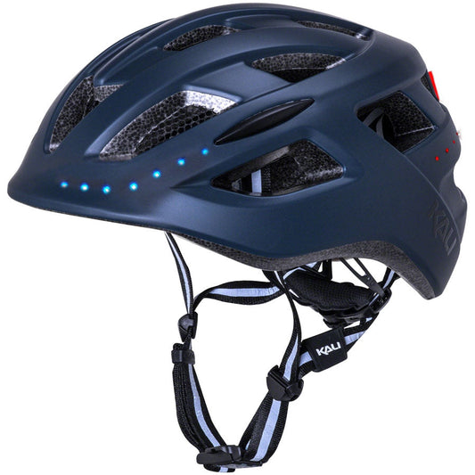 Kali Protectives Central Lighted Road Bike Helmet - Dark Blue - Helmets - Bicycle Warehouse
