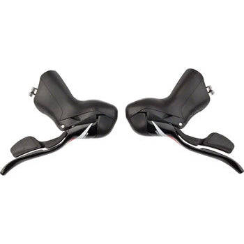 microSHIFT R10 Drop Bar Shift Lever Set - 2 x 10-Speed, Shimano Compatible, Black - Shifters - Bicycle Warehouse
