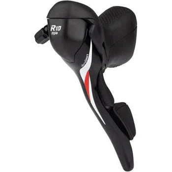 microSHIFT R10 Left Drop Bar Shift Lever - Triple, Shimano Compatible, Black - Shifters - Bicycle Warehouse