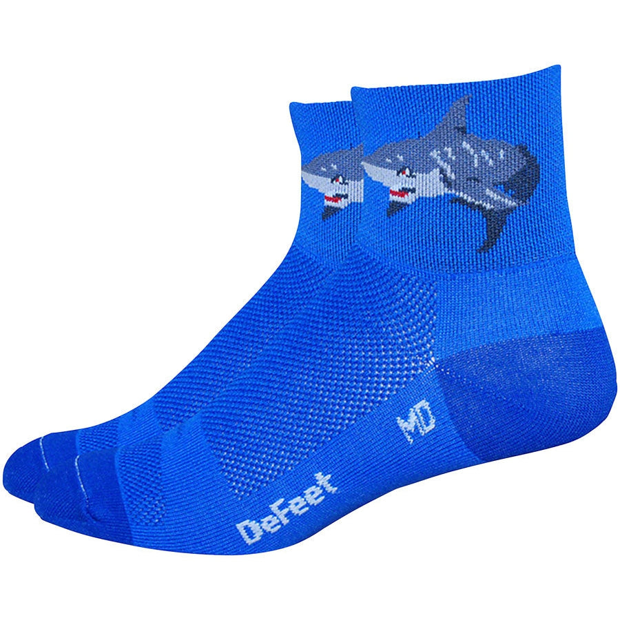 DeFeet Aireator Attack Bike Socks - Blue - Socks - Bicycle Warehouse
