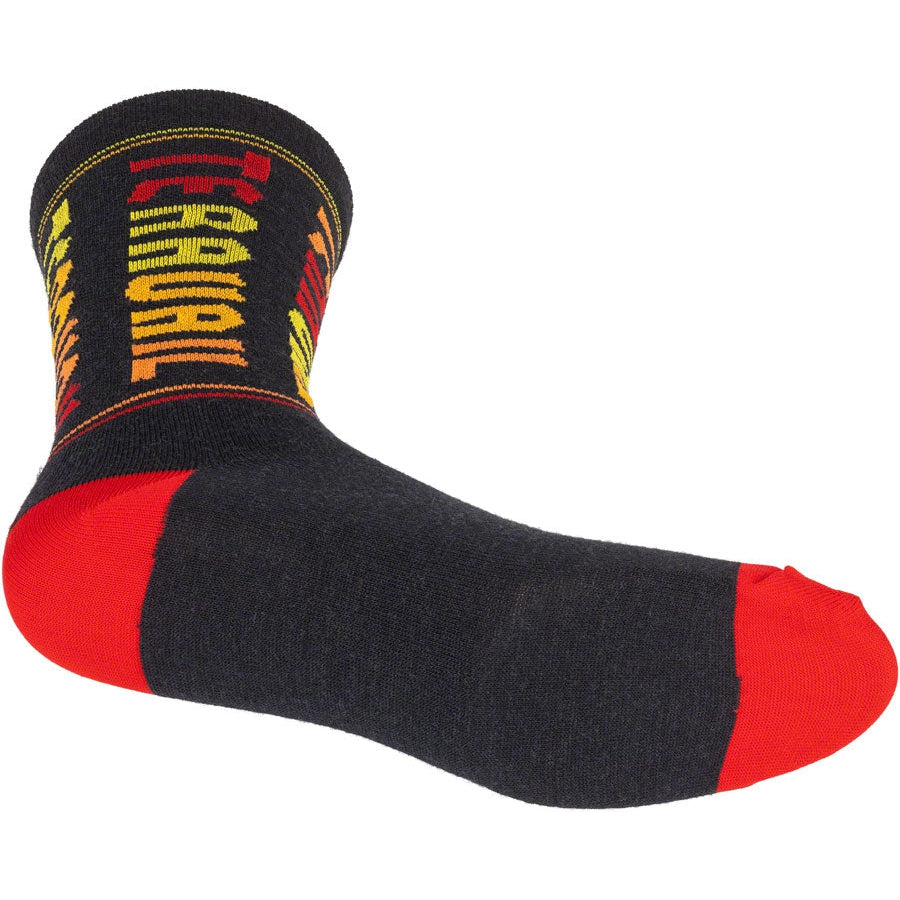 Teravail Scroll Wool Bike Socks - Black - Socks - Bicycle Warehouse