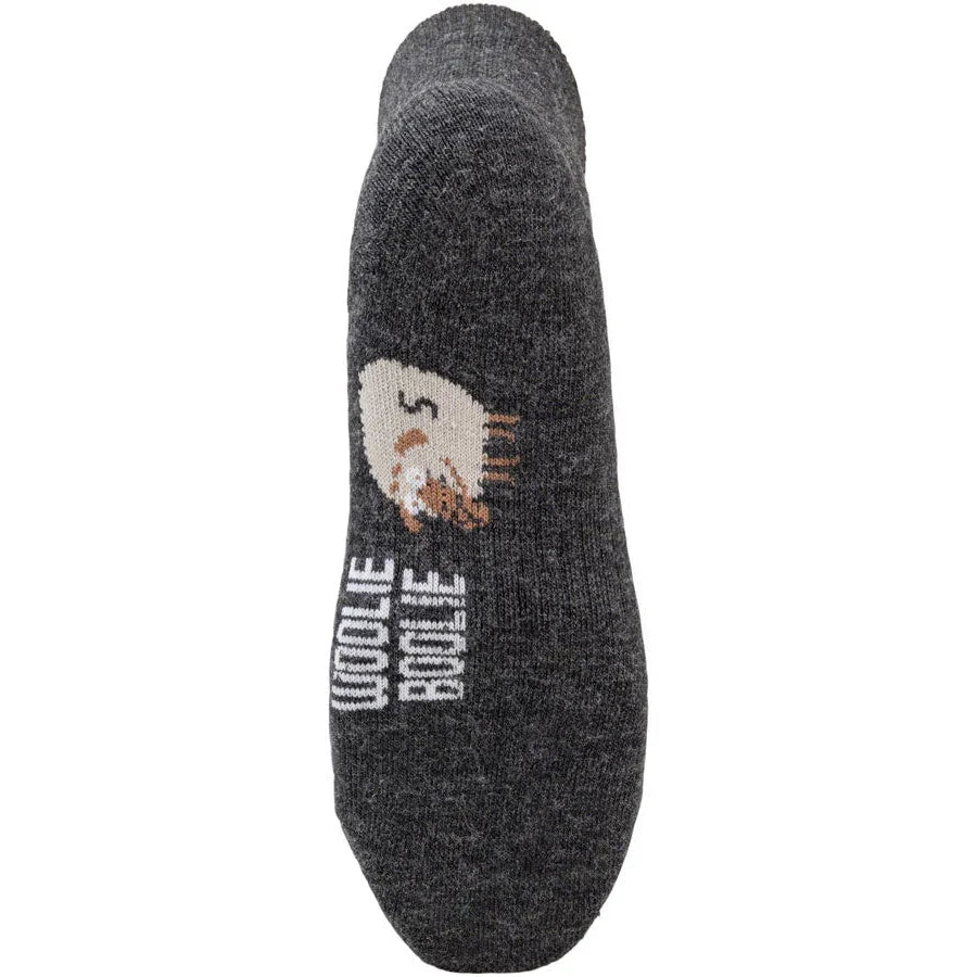 DeFeet Woolie Boolie D-Logo Bike Socks - Dark Gray - Socks - Bicycle Warehouse