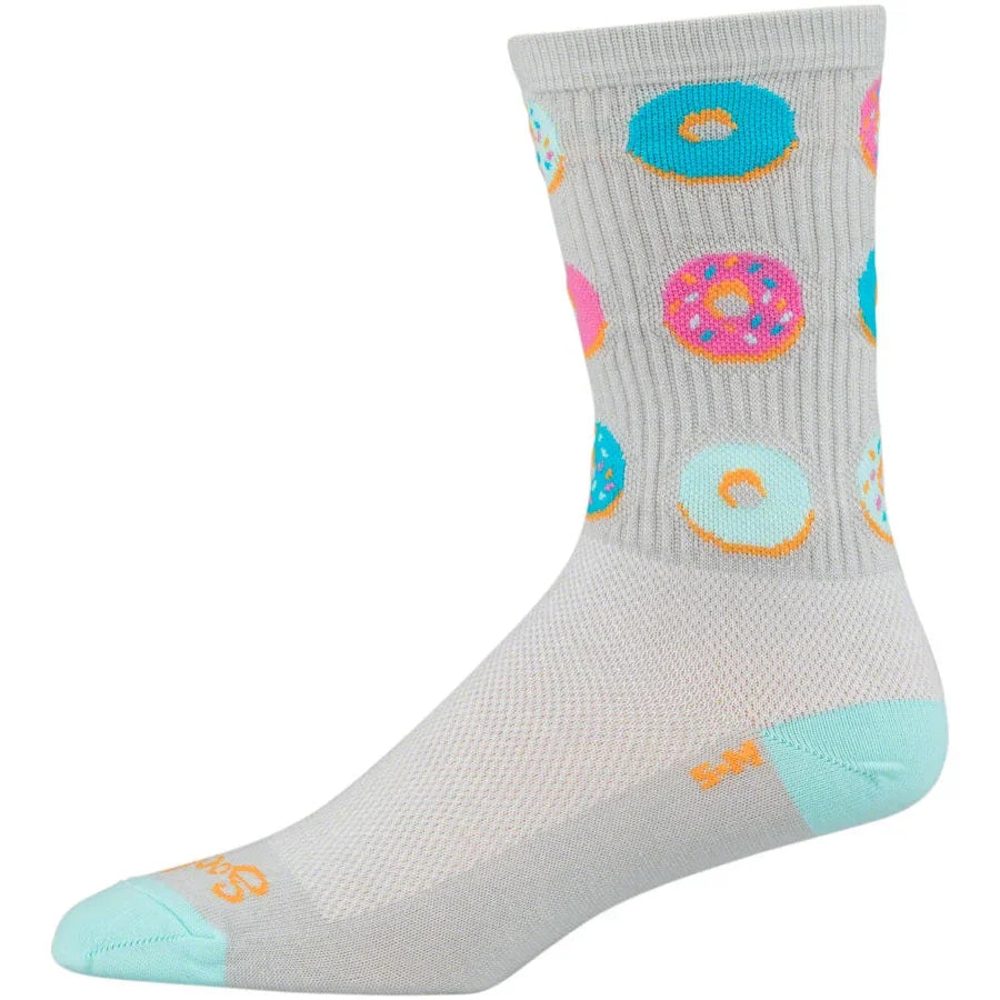 SockGuy Crew Glazed Bike Socks - Gray - Socks - Bicycle Warehouse