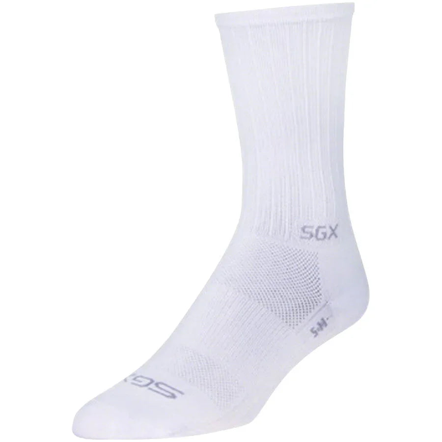SockGuy SGX White Bike Socks - White - Socks - Bicycle Warehouse