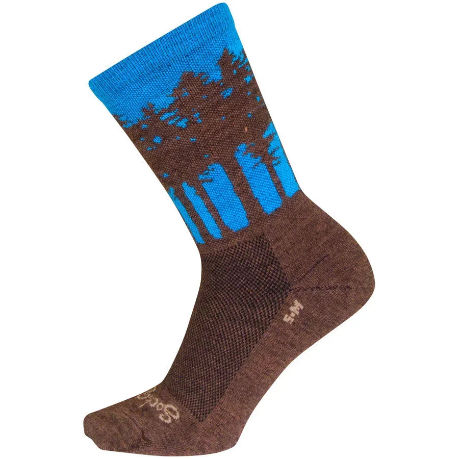SockGuy Treeline Wool Bike Socks - Brown - Socks - Bicycle Warehouse