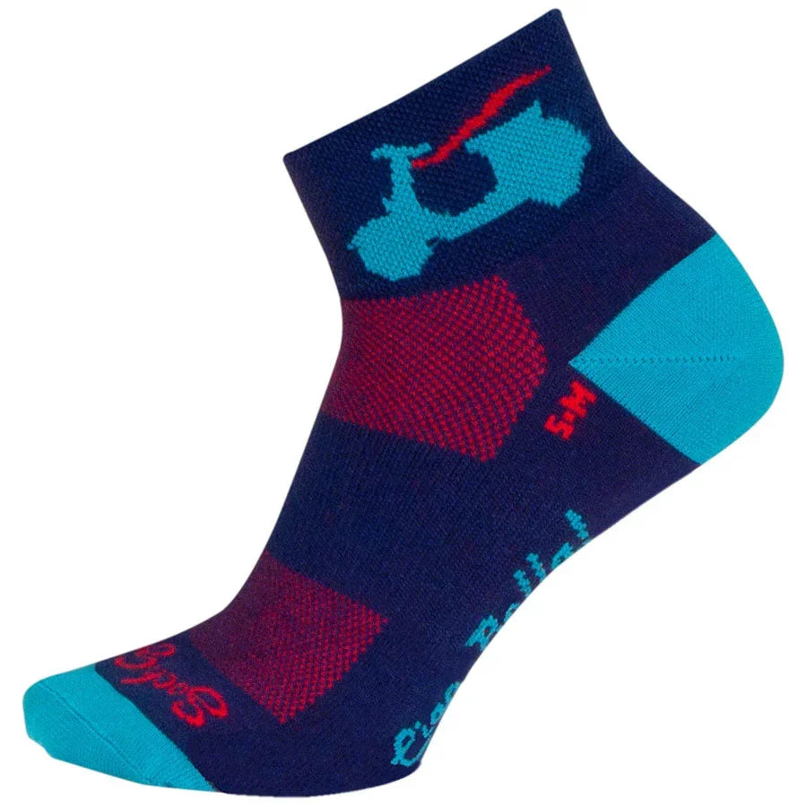 SockGuy Bella Classic Low Women's Bike Socks - Blue - Socks - Bicycle Warehouse