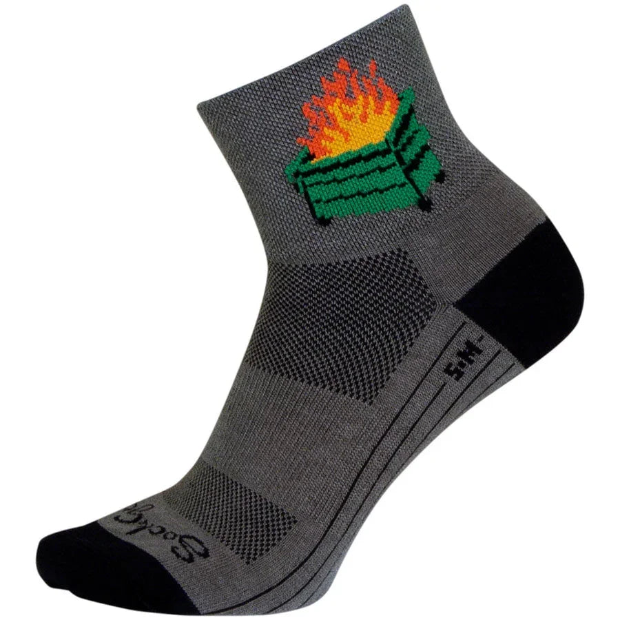 SockGuy 2020 Classic Bike Socks - Gray - Socks - Bicycle Warehouse