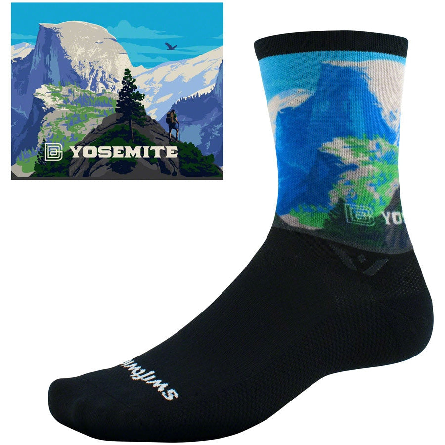 Swiftwick Vision Six Impression National Park Bike Socks - Half Dome - Socks - Bicycle Warehouse