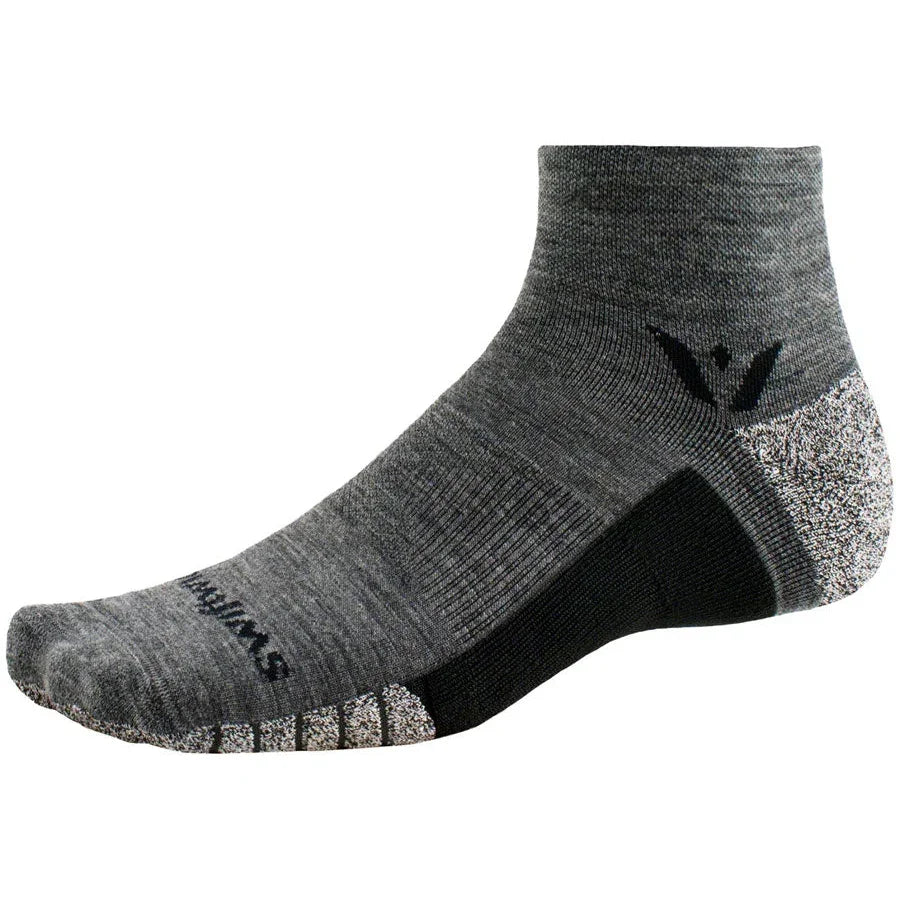 Swiftwick Flite XT Trail Two Bike Socks - Gray - Socks - Bicycle Warehouse