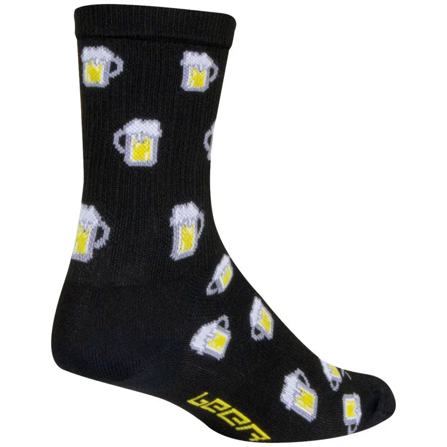 SockGuy SGX Pints Bike Socks - Black - Socks - Bicycle Warehouse