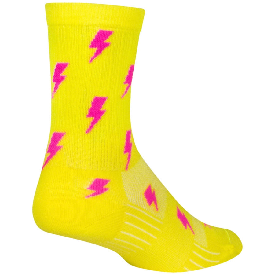 SockGuy SGX Lit Bike Socks - Yellow - Socks - Bicycle Warehouse