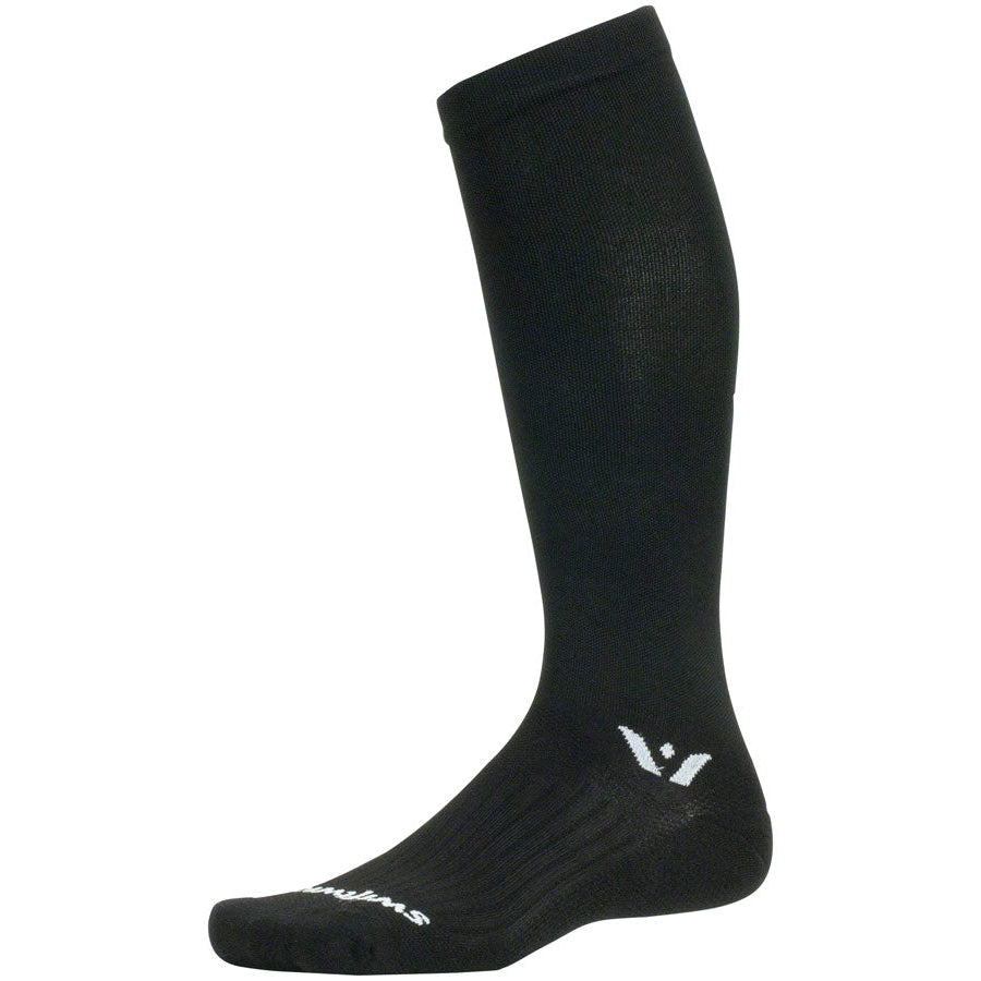 Swiftwick Aspire Twelve Bike Socks - Black - Socks - Bicycle Warehouse