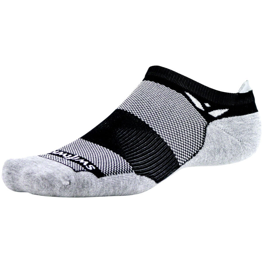 Swiftwick Maxus Zero Tab Bike Socks - Gray - Socks - Bicycle Warehouse