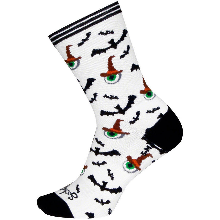 SockGuy Eye Soar Crew Bike Socks - White - Socks - Bicycle Warehouse
