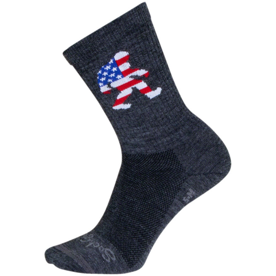 SockGuy Big Foot Wool Bike Socks - Gray - Socks - Bicycle Warehouse