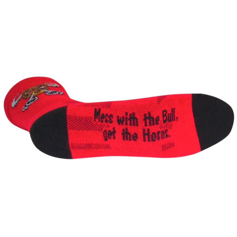 SockGuy Crew Bullish Bike Socks - Red - Socks - Bicycle Warehouse