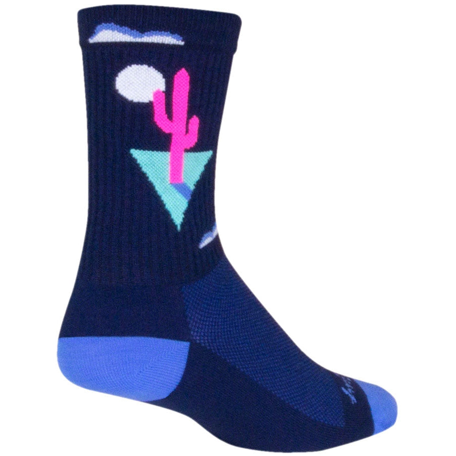 SockGuy Crew Cactal Bike Socks - Blue - Socks - Bicycle Warehouse