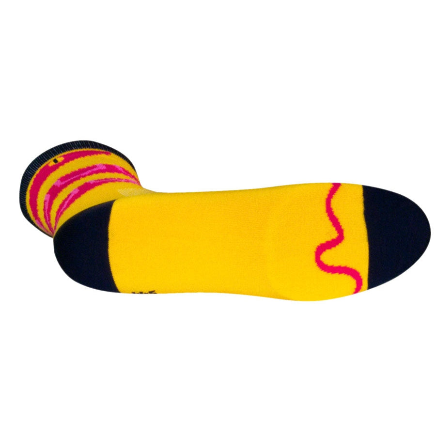 SockGuy Crew Rattle Bike Socks - Yellow - Socks - Bicycle Warehouse
